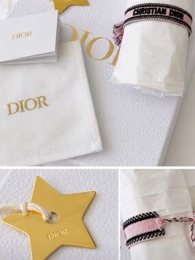 Christian Dior J’Adior Friendship Bracelet Pink Black NEW w/ Full Packaging